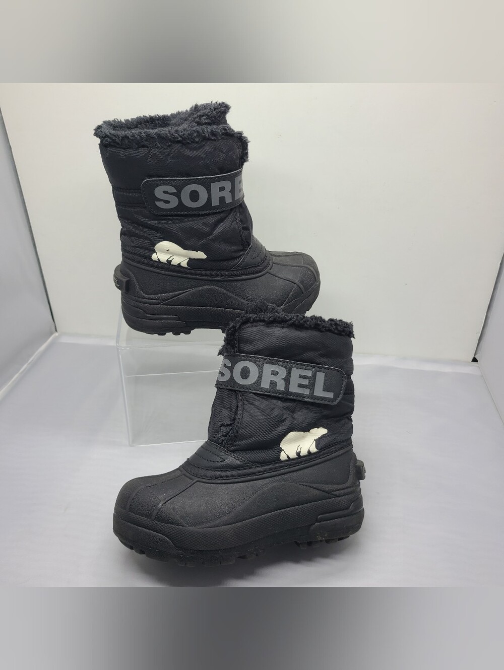 SOREL Children's Snow Commander Boot Unisex Black Charcoal little kids Size 12
